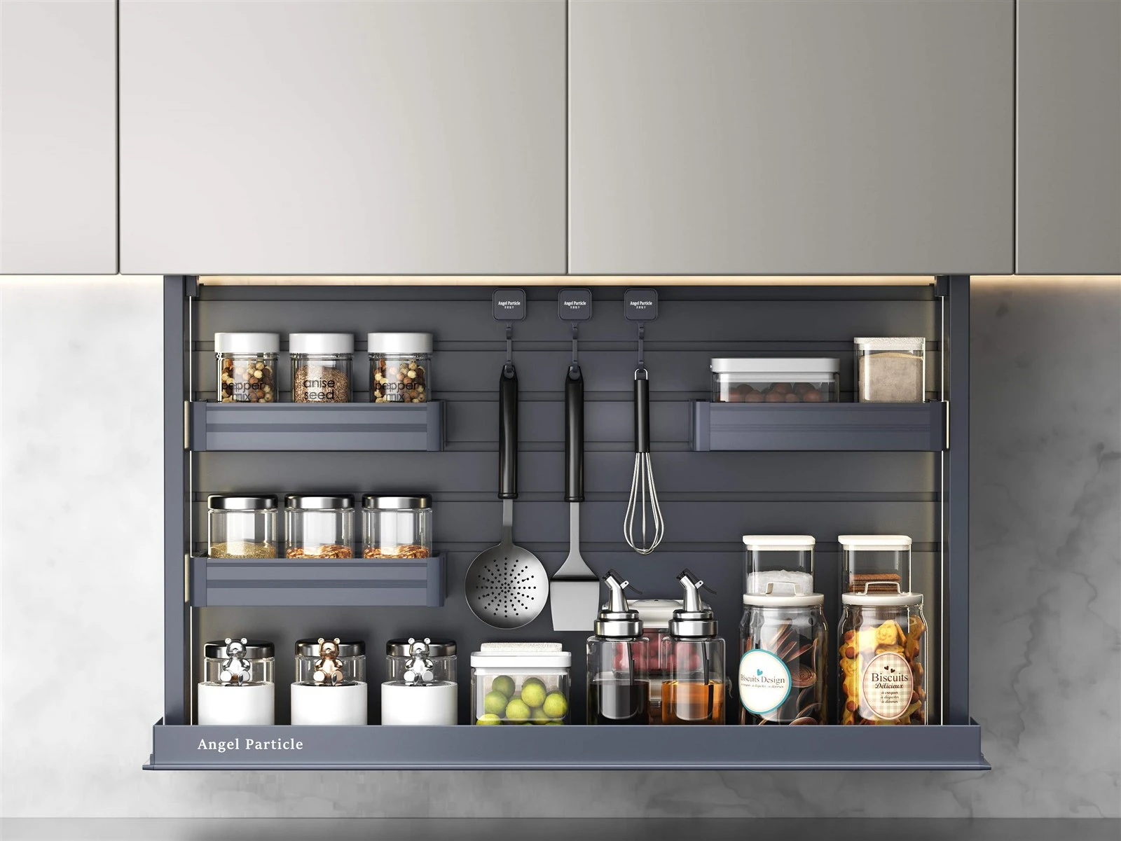 Electric lifting seasoning rack